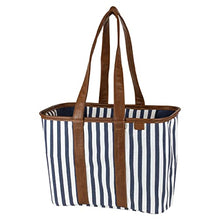 Load image into Gallery viewer, CleverMade 30L SnapBasket LUXE - Reusable Collapsible Durable Grocery Shopping Bag - Heavy Duty Large Structured Tote, Heather Grey