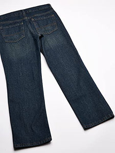 Boys Basic Straight Leg Jeans, Carbon Wash,