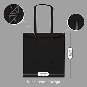 TOPDesign 5 | 12 | 24 | 48 | 192 Pack Economical Cotton Tote Bag, Lightweight Medium Reusable Grocery Shopping Cloth Bags, Suitable for DIY, Advertising, Promotion, Gift, Giveaway, Activity (5-Pack)