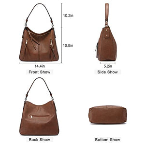 Handbags for Women Large Designer Ladies Hobo bag Bucket Purse Faux Leather