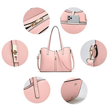Load image into Gallery viewer, Women Fashion Handbags Tote Bag Shoulder Bag Top Handle Satchel Purse Set 4pcs (Beige)