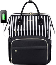 Load image into Gallery viewer, Laptop Backpack Women Teacher Backpack Nurse Bags, 15.6 Inch Womens Work Backpack Purse Waterproof Anti-theft Travel Back Pack with USB Charging Port (Grey)