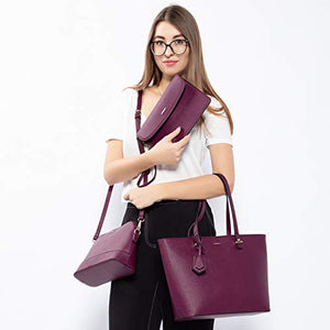 Handbags for Women Shoulder Bags Tote Satchel Hobo 3pcs Purse Set Pearlescent-Khaki