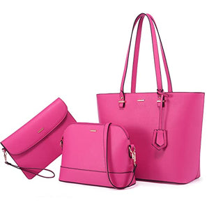 Handbags for Women Shoulder Bags Tote Satchel Hobo 3pcs Purse Set Pearlescent-Khaki