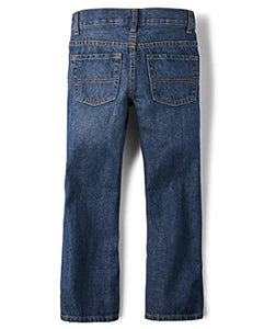 Boys Basic Bootcut Jeans, Dk Juptier,