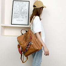 Load image into Gallery viewer, Women&#39;s Fashion Backpack Purses Multipurpose Design Convertible Satchel Handbags and Shoulder Bag PU Leather Travel bag