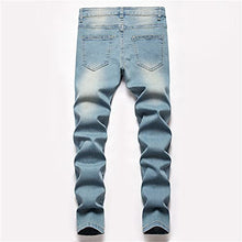 Load image into Gallery viewer, Boy&#39;s Skinny Fit Elastic Waist Ripped Distressed Stretch Fashion Denim Jeans Pants,Light Blue,16