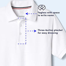Load image into Gallery viewer, French Toast Boys Short Sleeve Pique Polo Shirt (Standard &amp; Husky), Yellow, 10-12