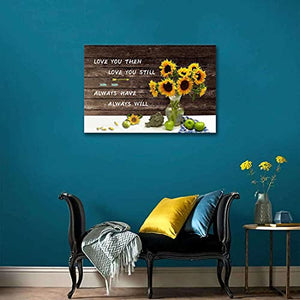 Wall Art for Bathroom, Yellow Daisy Flower Painting Print on Canvas for Spa Office Living Dining Room Over the Master Bedroom Wall Decoration Modern Canvas Prints and Posters Artwork Floral in Bottle