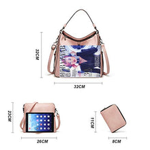 Load image into Gallery viewer, Women Fashion Handbags Tote Bag Shoulder Bag Top Handle Satchel Purse Set 4pcs (Beige)