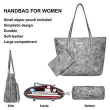 Load image into Gallery viewer, Montana West Large Leather Tote Bags for Women Top Handle Shoulder Bag Satchel Hobo Purses and Handbags (EDC Khaki)