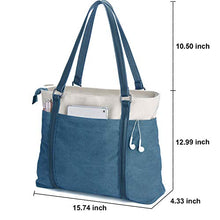 Load image into Gallery viewer, Women&#39;s Work Bag with Laptop Compartment Zipper Pockets Teacher Totes Purse
