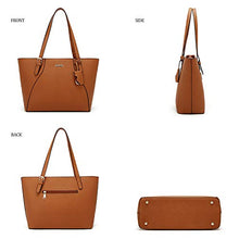 Load image into Gallery viewer, Women Fashion Handbags Tote Bag Shoulder Bag Top Handle Satchel Purse Set 4pcs (Beige)