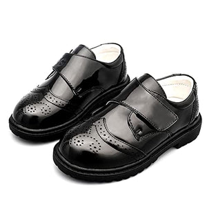 Boys Dress Shoes Wedding Party Heel Oxfords School Black Shoes (Toddler/Little Kid/Big Kid)