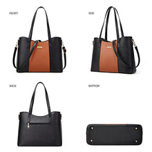 Load image into Gallery viewer, Women Fashion Handbags Tote Bag Shoulder Bag Top Handle Satchel Purse Set 4pcs (Beige)