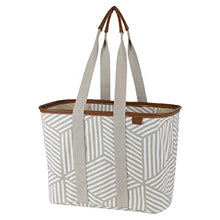 Load image into Gallery viewer, CleverMade 30L SnapBasket LUXE - Reusable Collapsible Durable Grocery Shopping Bag - Heavy Duty Large Structured Tote, Heather Grey