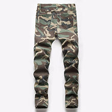 Load image into Gallery viewer, Boy&#39;s Fashion Skinny Fit Ripped Destroyed Distressed Stretch Biker Moto Wrinkled Camo Jeans Pants,L0083,14
