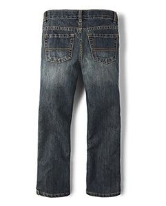 Boys Basic Bootcut Jeans, Dustbowl Wash, 5 slim