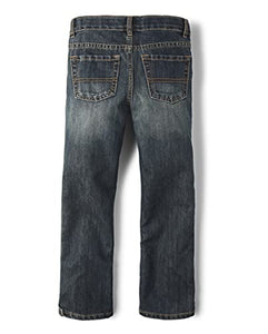 Boys Basic Bootcut Jeans, Dk Juptier,