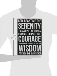 Primitives by Kathy Classic Box Sign, 8 x 12-Inches, Serenity Prayer