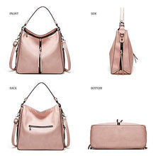 Load image into Gallery viewer, Women Fashion Handbags Tote Bag Shoulder Bag Top Handle Satchel Purse Set 4pcs (Beige)