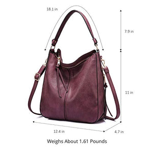 Handbags for Women Large Designer Ladies Hobo bag Bucket Purse Faux Leather
