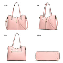 Load image into Gallery viewer, Women Fashion Handbags Tote Bag Shoulder Bag Top Handle Satchel Purse Set 4pcs (Beige)