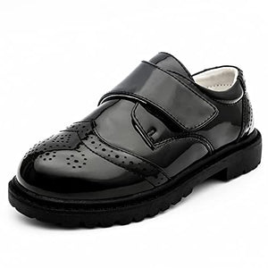 Boys Dress Shoes Wedding Party Heel Oxfords School Black Shoes (Toddler/Little Kid/Big Kid)