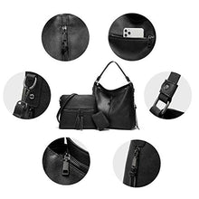 Load image into Gallery viewer, Women Fashion Handbags Tote Bag Shoulder Bag Top Handle Satchel Purse Set 4pcs (Beige)