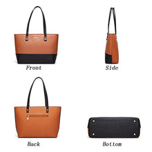 Load image into Gallery viewer, Women Fashion Handbags Tote Bag Shoulder Bag Top Handle Satchel Purse Set 4pcs (Beige)