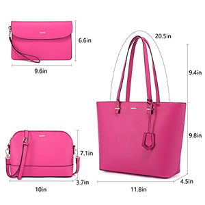 Handbags for Women Shoulder Bags Tote Satchel Hobo 3pcs Purse Set Pearlescent-Khaki