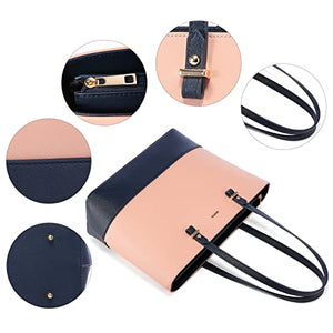 Handbags for Women Shoulder Bags Tote Satchel Hobo 3pcs Purse Set Pearlescent-Khaki