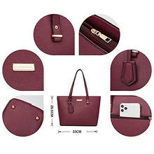 Load image into Gallery viewer, Women Fashion Handbags Tote Bag Shoulder Bag Top Handle Satchel Purse Set 4pcs (Beige)