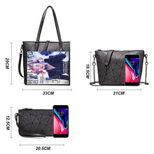 Load image into Gallery viewer, Women Fashion Handbags Tote Bag Shoulder Bag Top Handle Satchel Purse Set 4pcs (Beige)
