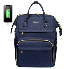 Load image into Gallery viewer, Laptop Backpack Women Teacher Backpack Nurse Bags, 15.6 Inch Womens Work Backpack Purse Waterproof Anti-theft Travel Back Pack with USB Charging Port (Grey)
