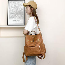 Load image into Gallery viewer, Women&#39;s Fashion Backpack Purses Multipurpose Design Convertible Satchel Handbags and Shoulder Bag PU Leather Travel bag