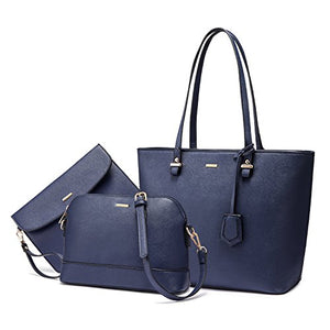 Handbags for Women Shoulder Bags Tote Satchel Hobo 3pcs Purse Set Pearlescent-Khaki