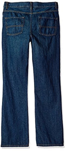 Boys' Basic Bootcut Jeans, Dk Jupiter, 6 husky