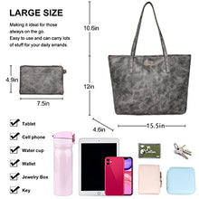 Load image into Gallery viewer, Montana West Large Leather Tote Bags for Women Top Handle Shoulder Bag Satchel Hobo Purses and Handbags (EDC Khaki)