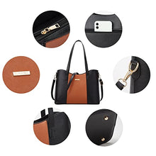 Load image into Gallery viewer, Women Fashion Handbags Tote Bag Shoulder Bag Top Handle Satchel Purse Set 4pcs (Beige)