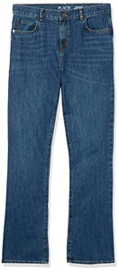 Boys' Basic Bootcut Jeans, Dk Jupiter, 6 husky
