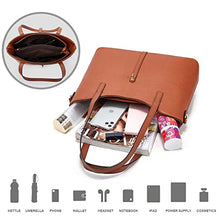 Load image into Gallery viewer, Women Fashion Handbags Tote Bag Shoulder Bag Top Handle Satchel Purse Set 4pcs (Beige)