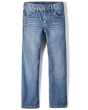 Load image into Gallery viewer, Boys Basic Straight Leg Jeans, Carbon Wash,