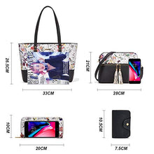 Load image into Gallery viewer, Women Fashion Handbags Tote Bag Shoulder Bag Top Handle Satchel Purse Set 4pcs (Beige)
