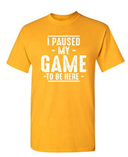 Load image into Gallery viewer, Paused My Game Graphic Novelty Sarcastic Funny T Shirt S Charcoal