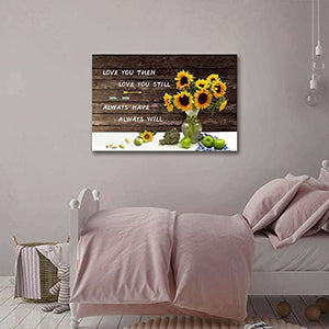 Wall Art for Bathroom, Yellow Daisy Flower Painting Print on Canvas for Spa Office Living Dining Room Over the Master Bedroom Wall Decoration Modern Canvas Prints and Posters Artwork Floral in Bottle