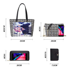 Load image into Gallery viewer, Women Fashion Handbags Tote Bag Shoulder Bag Top Handle Satchel Purse Set 4pcs (Beige)