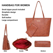 Load image into Gallery viewer, Montana West Large Leather Tote Bags for Women Top Handle Shoulder Bag Satchel Hobo Purses and Handbags (EDC Khaki)