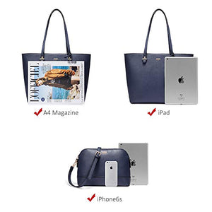 Handbags for Women Shoulder Bags Tote Satchel Hobo 3pcs Purse Set Pearlescent-Khaki