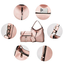 Load image into Gallery viewer, Women Fashion Handbags Tote Bag Shoulder Bag Top Handle Satchel Purse Set 4pcs (Beige)